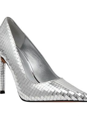 SILVER STEVE MADDEN HEELS